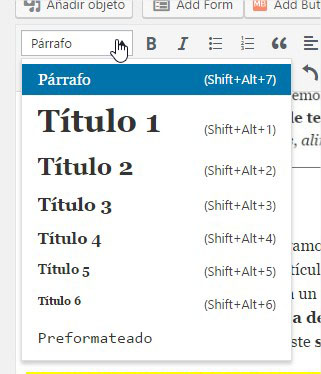 Editor de estilos de WordPress