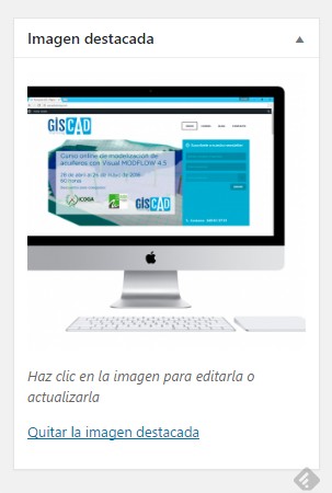 Ejemplo de una imagen destacada en WordPress