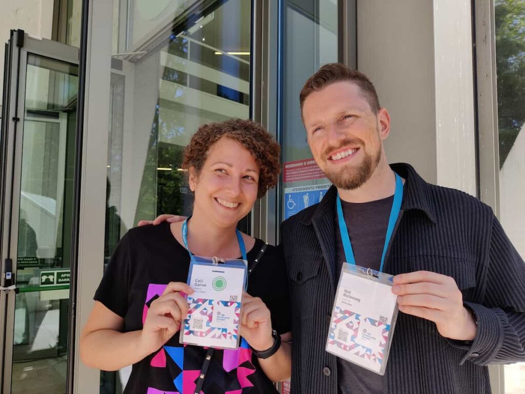 Foto de Celi Garoe y Matt en WCEU 2022