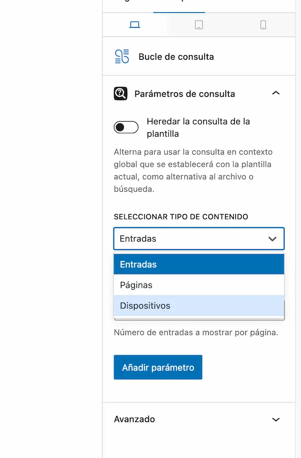 Eligiendo el cpt que vamos a mostrar
en el bucle de consulta de generateblocks