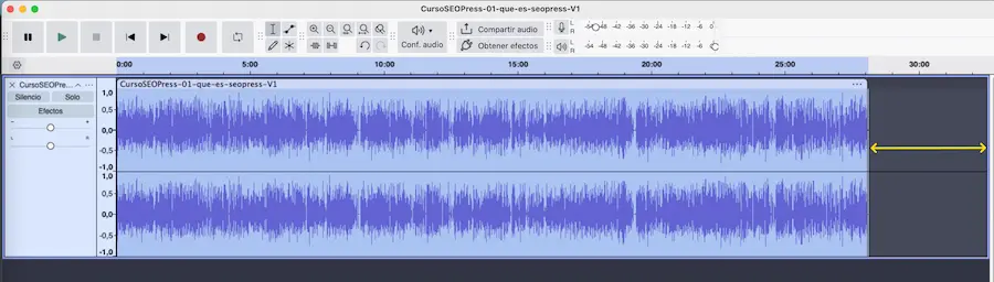 archivo audio reducido