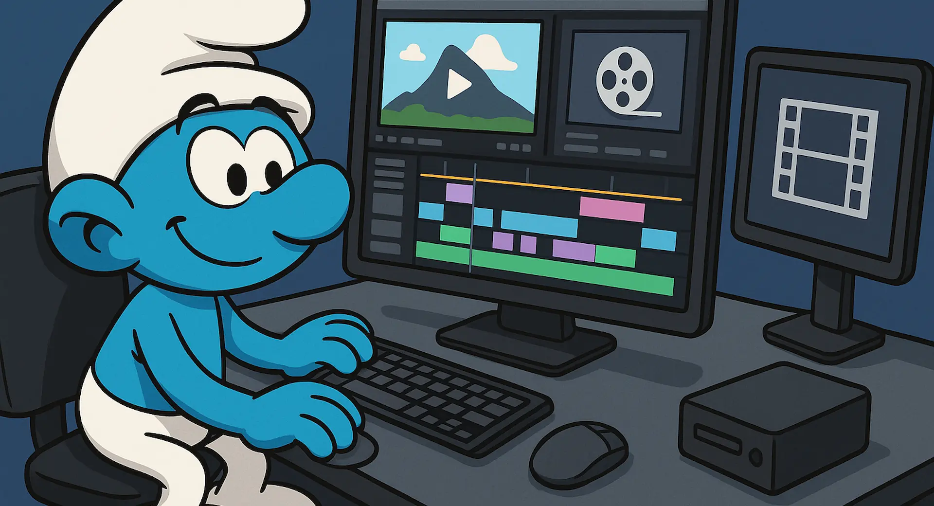 pitufo editando video